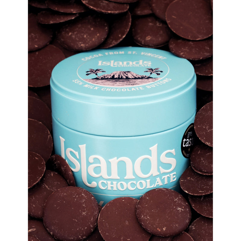 Islands Chocolate 55% milk chocolate buttons 200g (British brand)