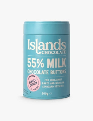 Islands Chocolate 55% milk chocolate buttons 200g (British brand)