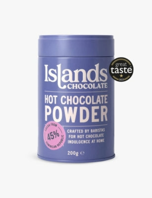 Islands Chocolate 45% hot chocolate powder 200g, UK version