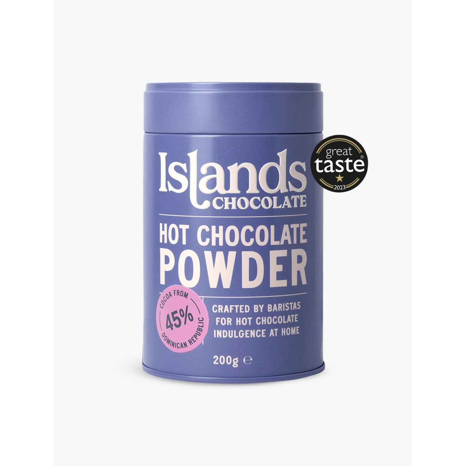 Islands Chocolate 45% hot chocolate powder 200g, UK version