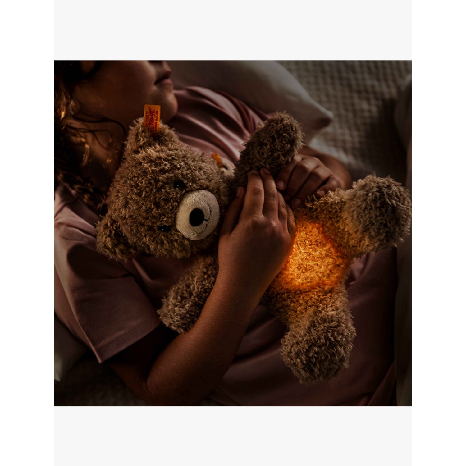 Steiff Caspar teddy bear 28cm with light-up feature (British brand)