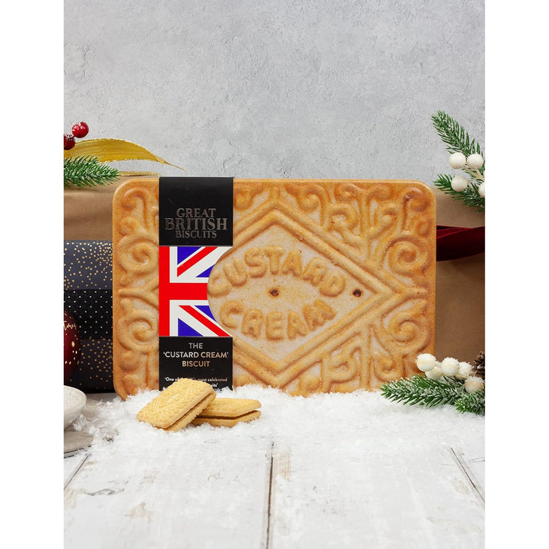 Silver Crane Custard Cream biscuits 450g tin, UK version