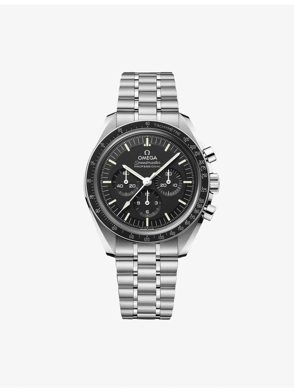 Omega Speedmaster Moonwatch Professional 42mm steel chronograph watch (British brand)