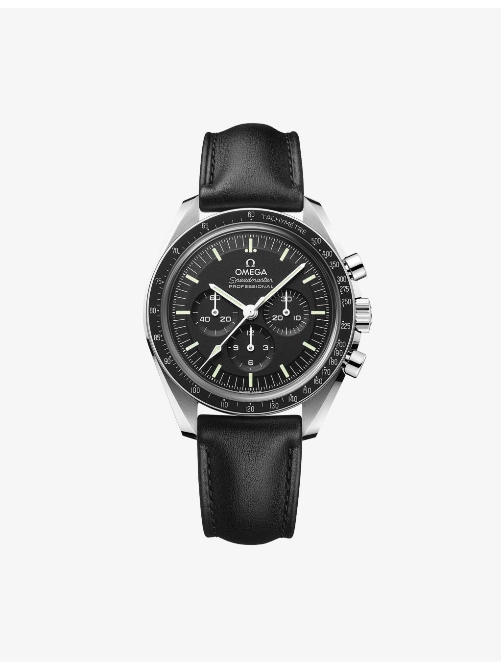 OMEGA Speedmaster Moonwatch Professional 42mm leather strap watch, UK version
