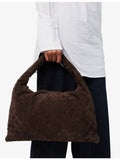 Bottega Veneta Hop medium suede shoulder bag, imported from the UK