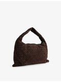 Bottega Veneta Hop medium suede shoulder bag, imported from the UK