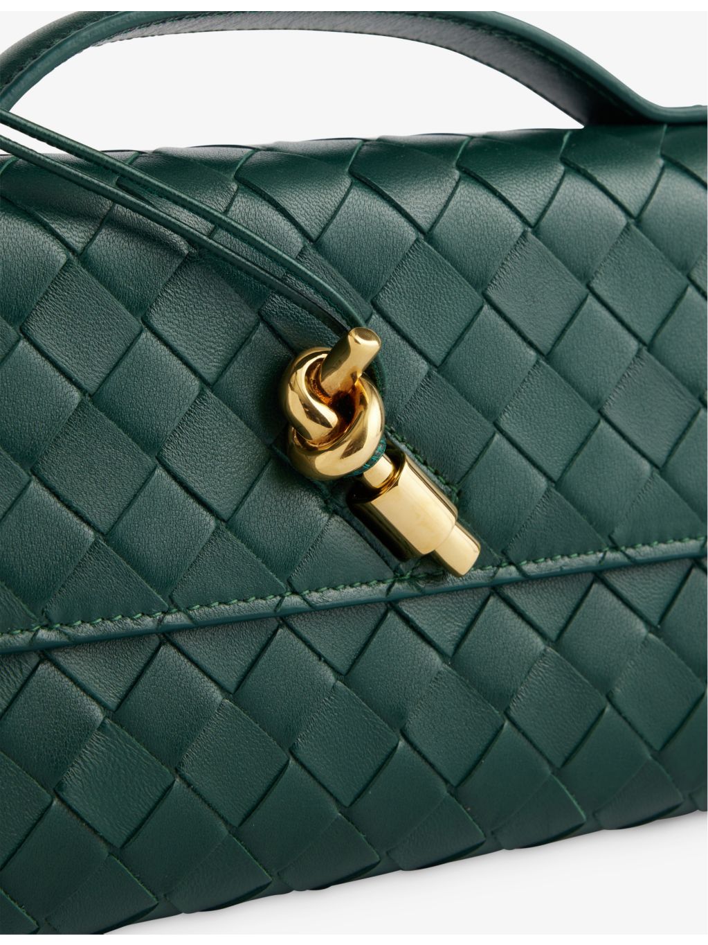 Bottega Veneta Andiamo leather clutch bag, imported from the UK
