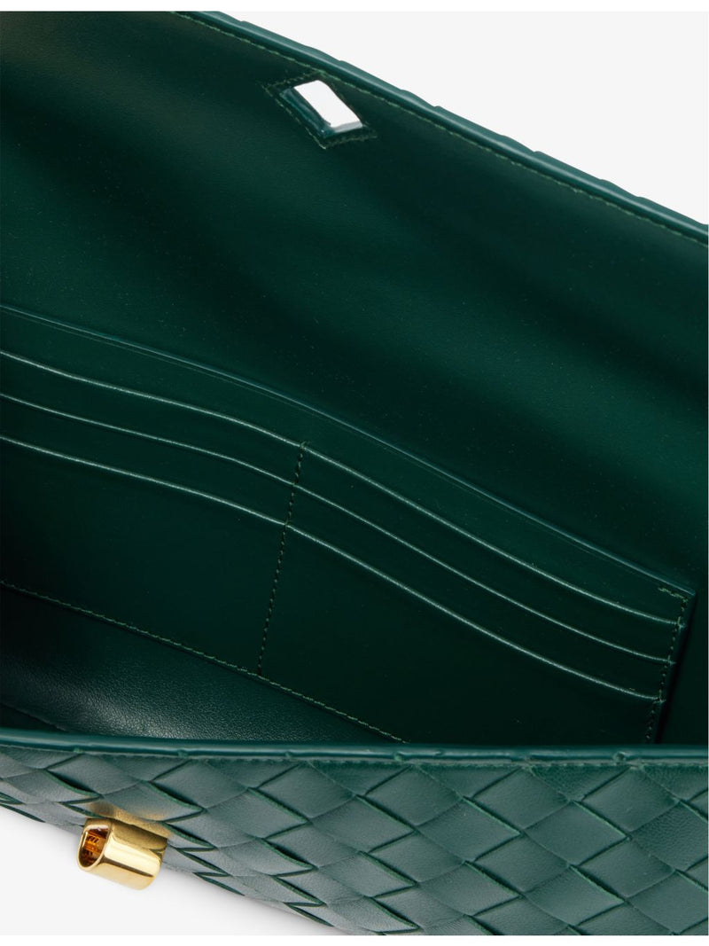 Bottega Veneta Andiamo leather clutch bag, imported from the UK