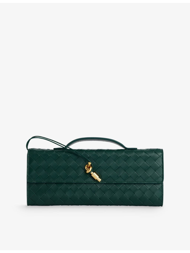 Bottega Veneta Andiamo leather clutch bag, imported from the UK
