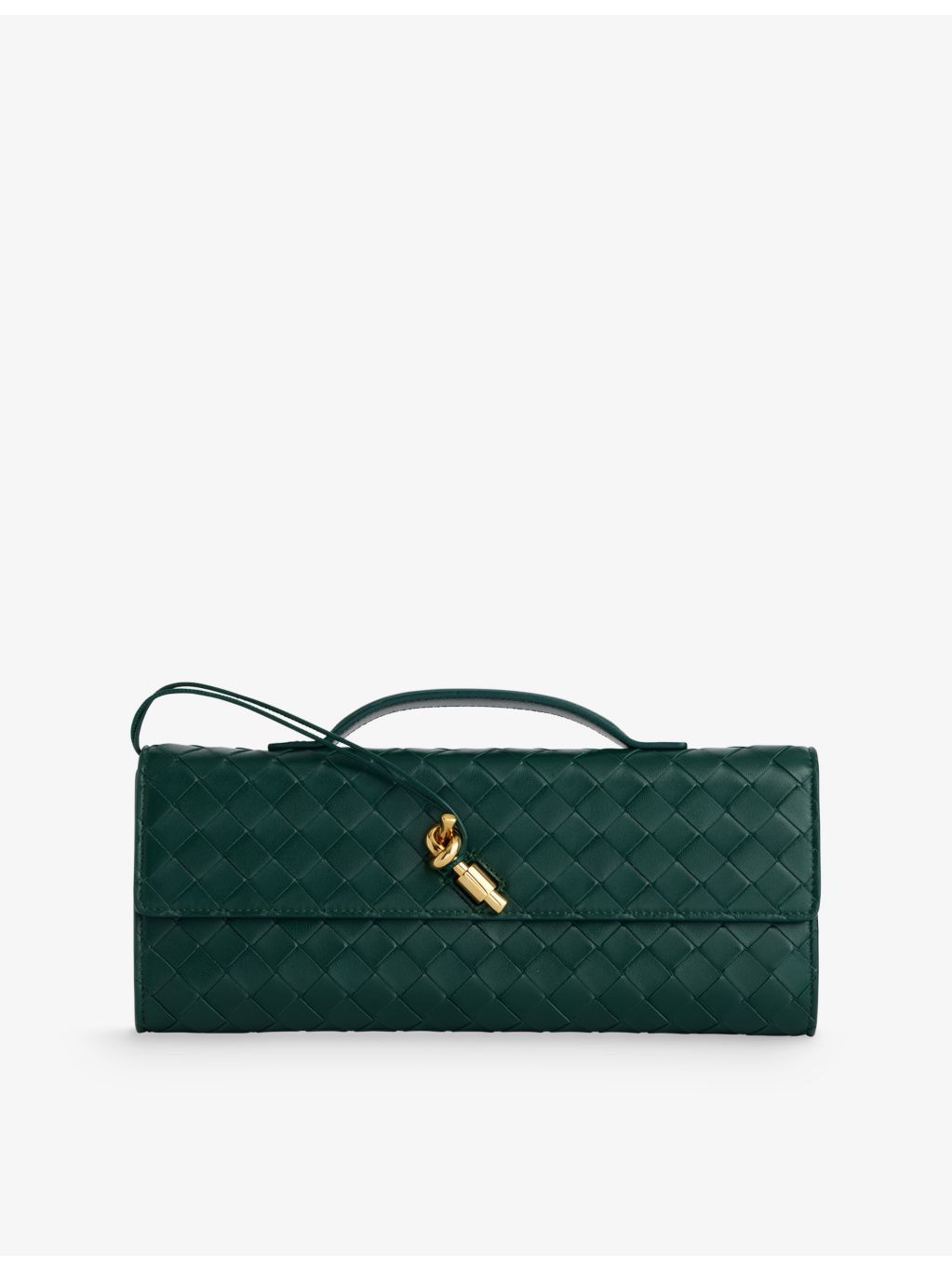 Bottega Veneta Andiamo leather clutch bag, imported from the UK
