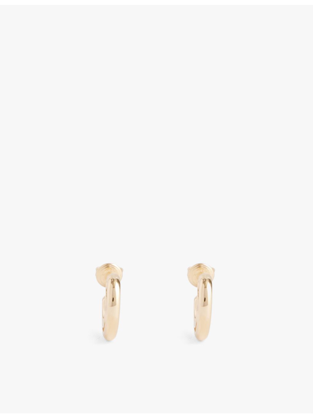 Bottega Veneta open drop earrings 18ct gold plated, UK version