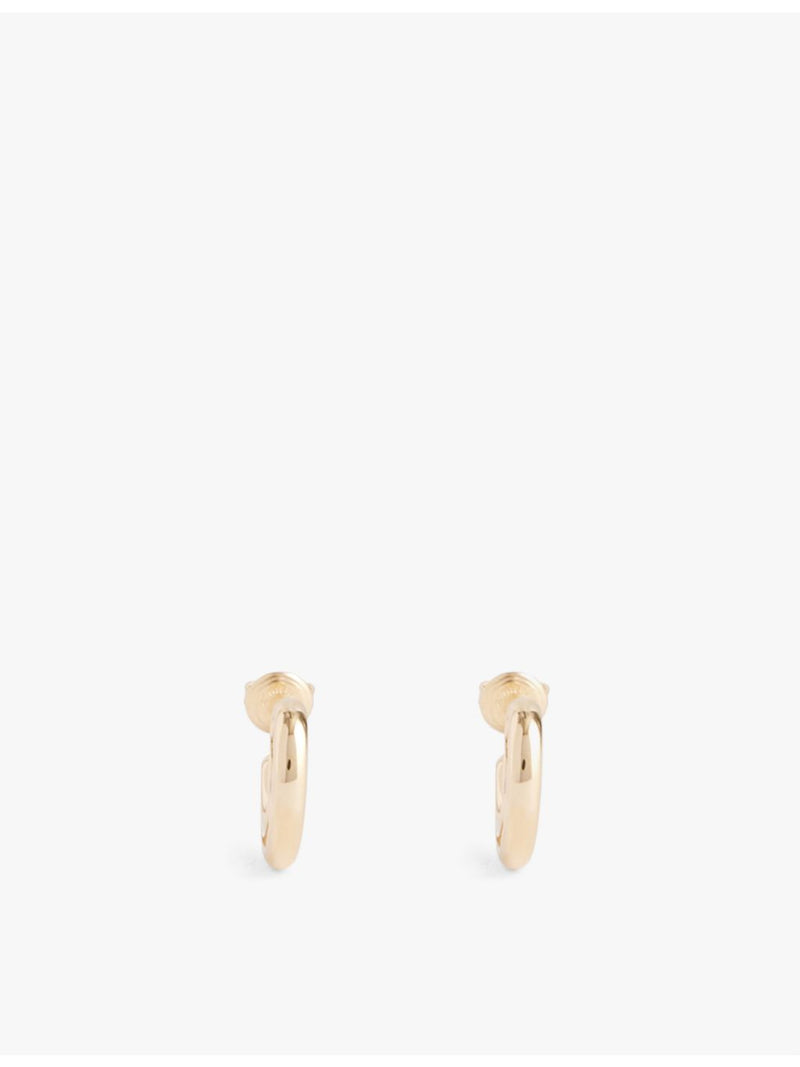 Bottega Veneta open drop earrings 18ct gold plated, UK version