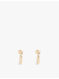 Bottega Veneta open drop earrings 18ct gold plated, UK version