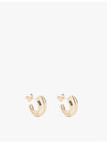 Bottega Veneta open drop earrings 18ct gold plated, UK version