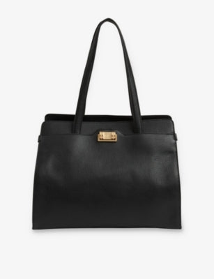 Reiss Delphine grained leather tote bag - British product