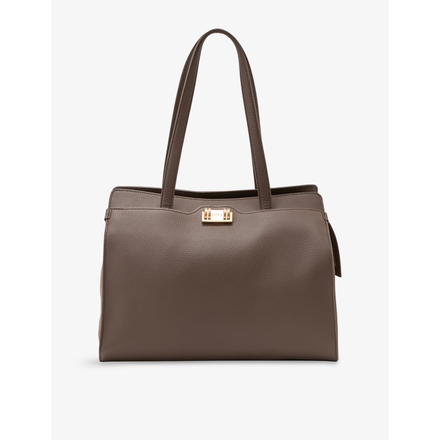 Reiss Delphine Grained Leather Tote Bag