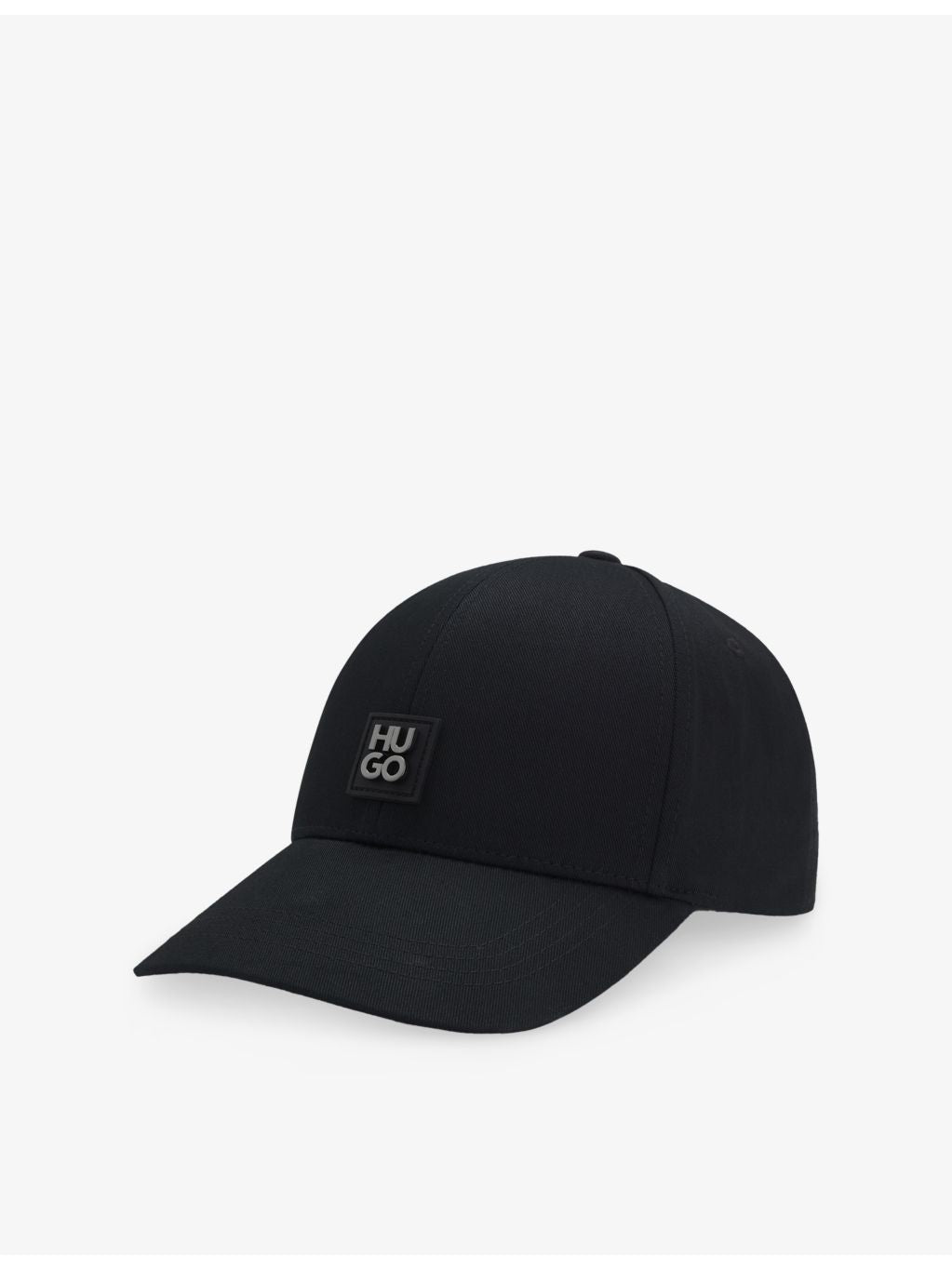 HUGO cotton twill baseball cap with stacked logo, UK version