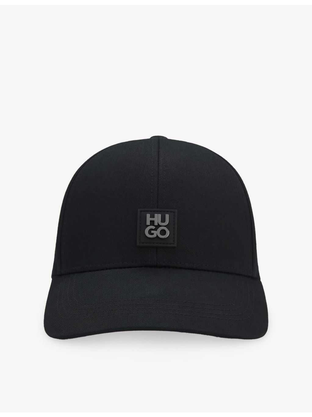 HUGO cotton twill baseball cap with stacked logo, UK version