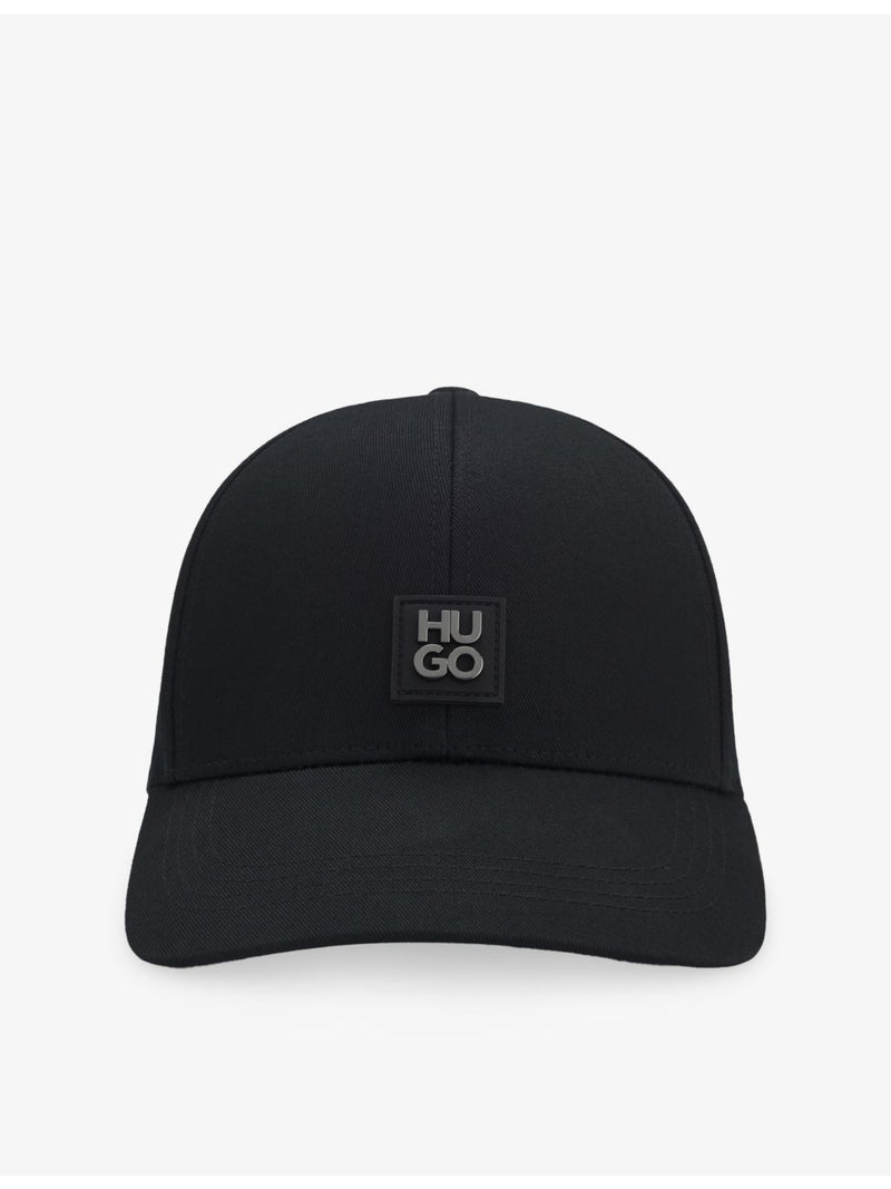 HUGO cotton twill baseball cap with stacked logo, UK version