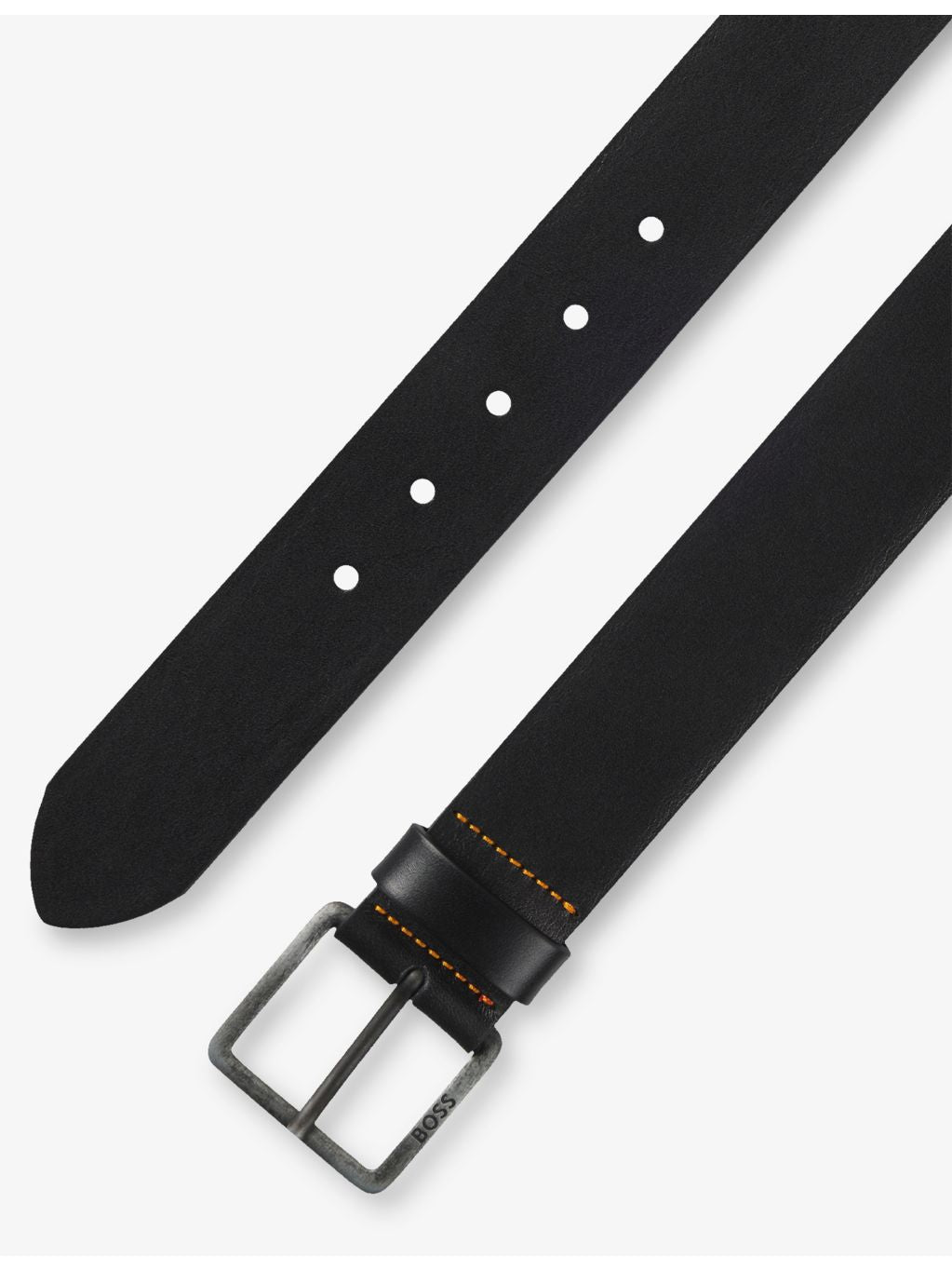 BOSS leather belt with logo buckle 4cm (British brand)