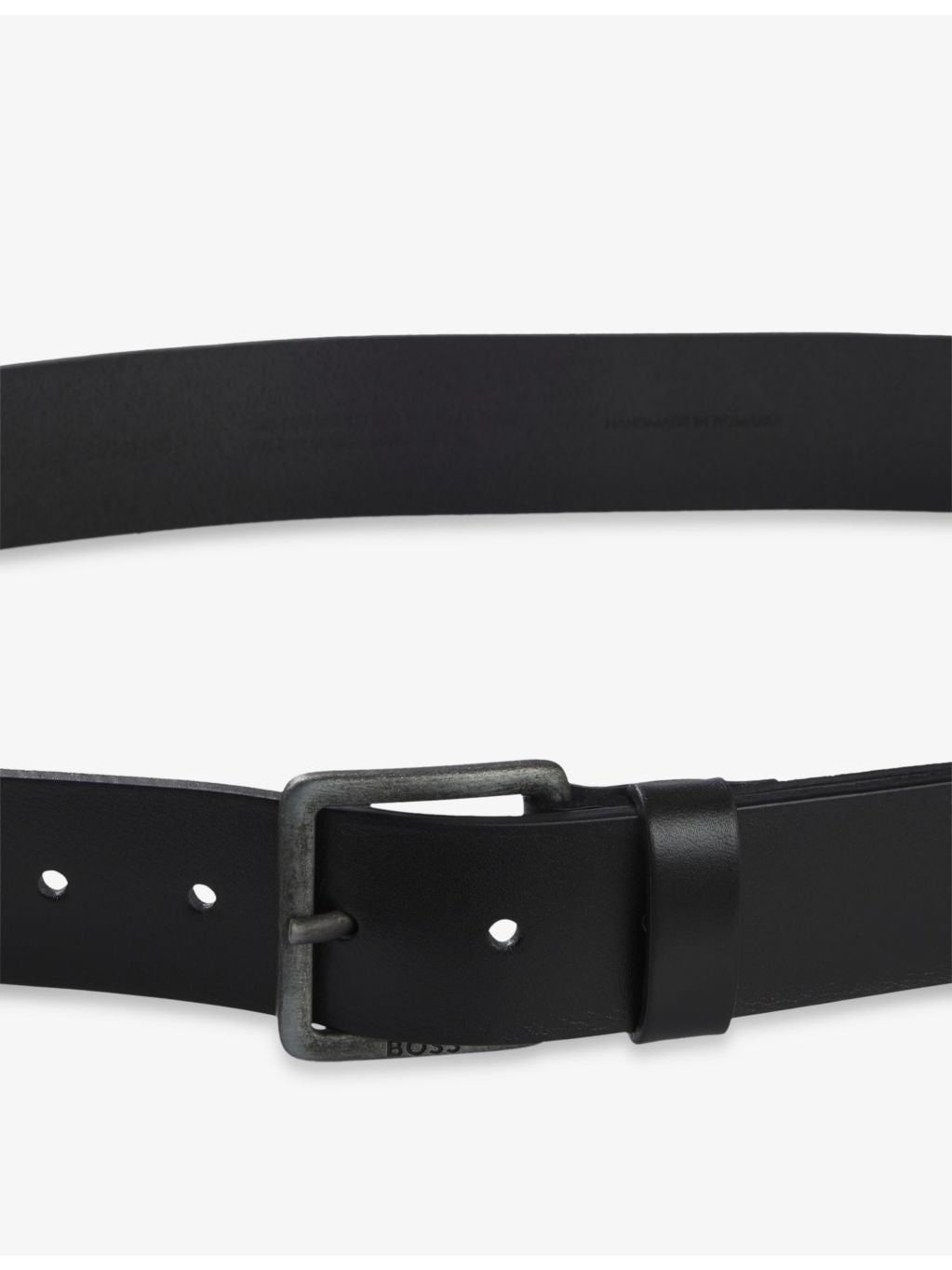 BOSS leather belt with logo buckle 4cm (British brand)