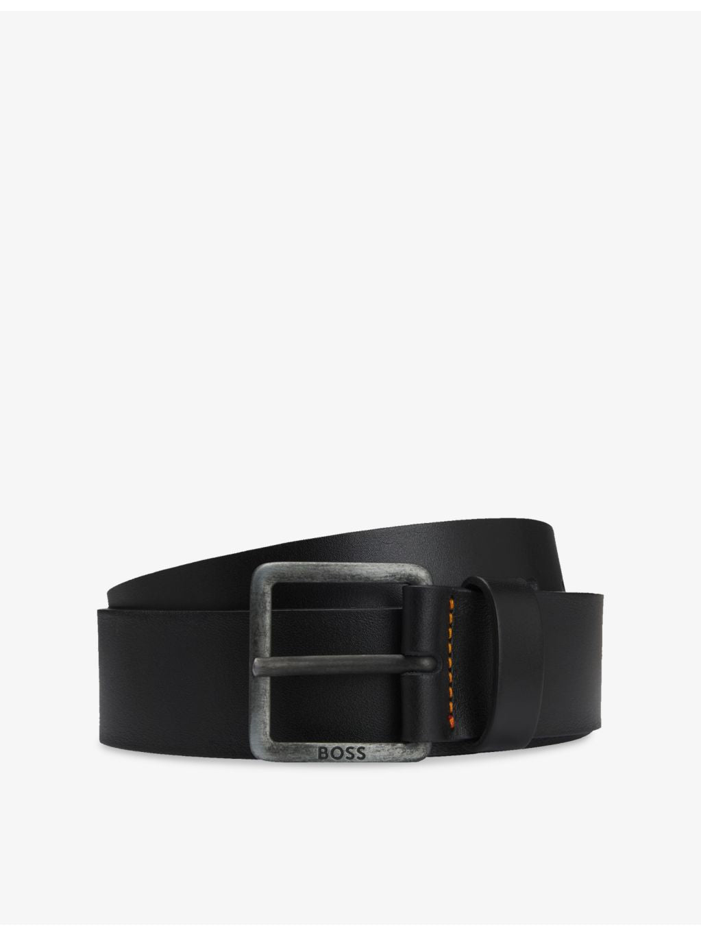 BOSS leather belt with logo buckle 4cm (British brand)