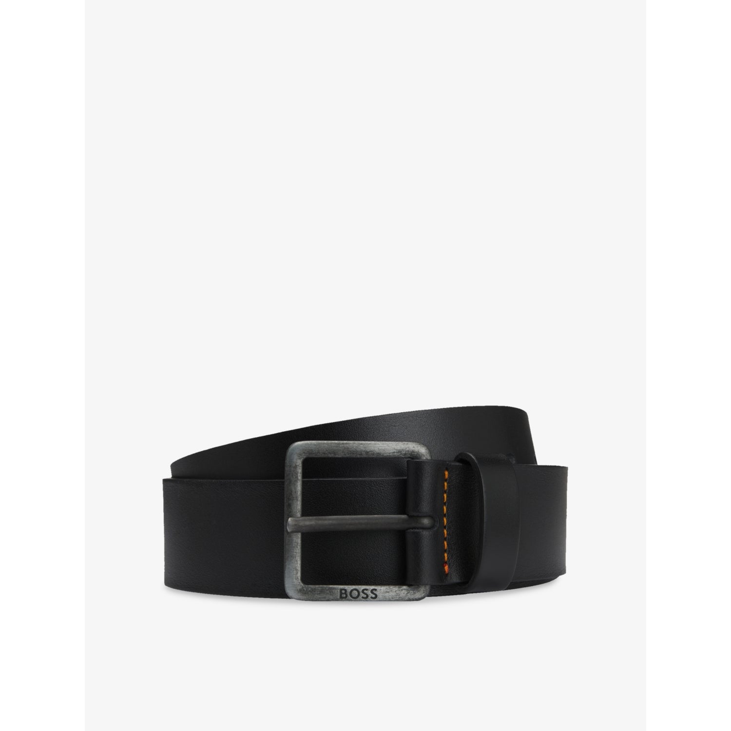 BOSS leather belt with logo buckle 4cm (British brand)