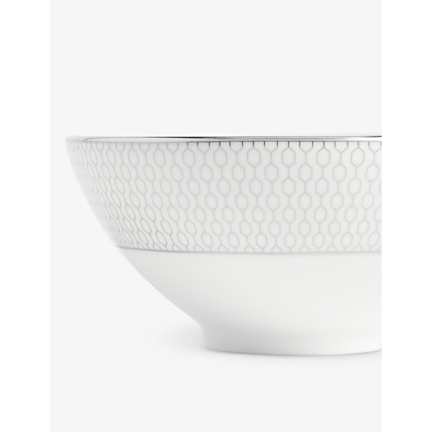 Wedgwood bone china rice bowl Gio Platinum geometric pattern 12cm, UK version