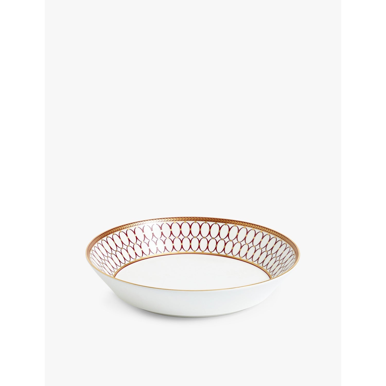 Wedgwood Renaissance Red bone china pasta bowl 24cm, imported from the UK