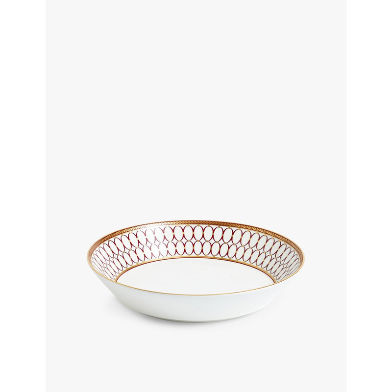 Wedgwood Renaissance Red bone china pasta bowl 24cm, imported from the UK