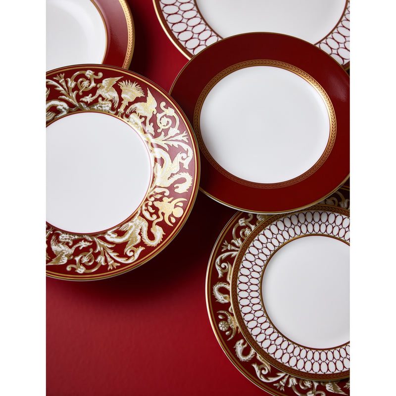 Wedgwood Renaissance Red bone china pasta bowl 24cm, imported from the UK