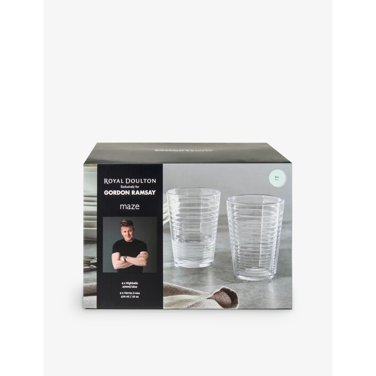 Gordon Ramsay Maze glass hiballs set of four 470ml, UK version