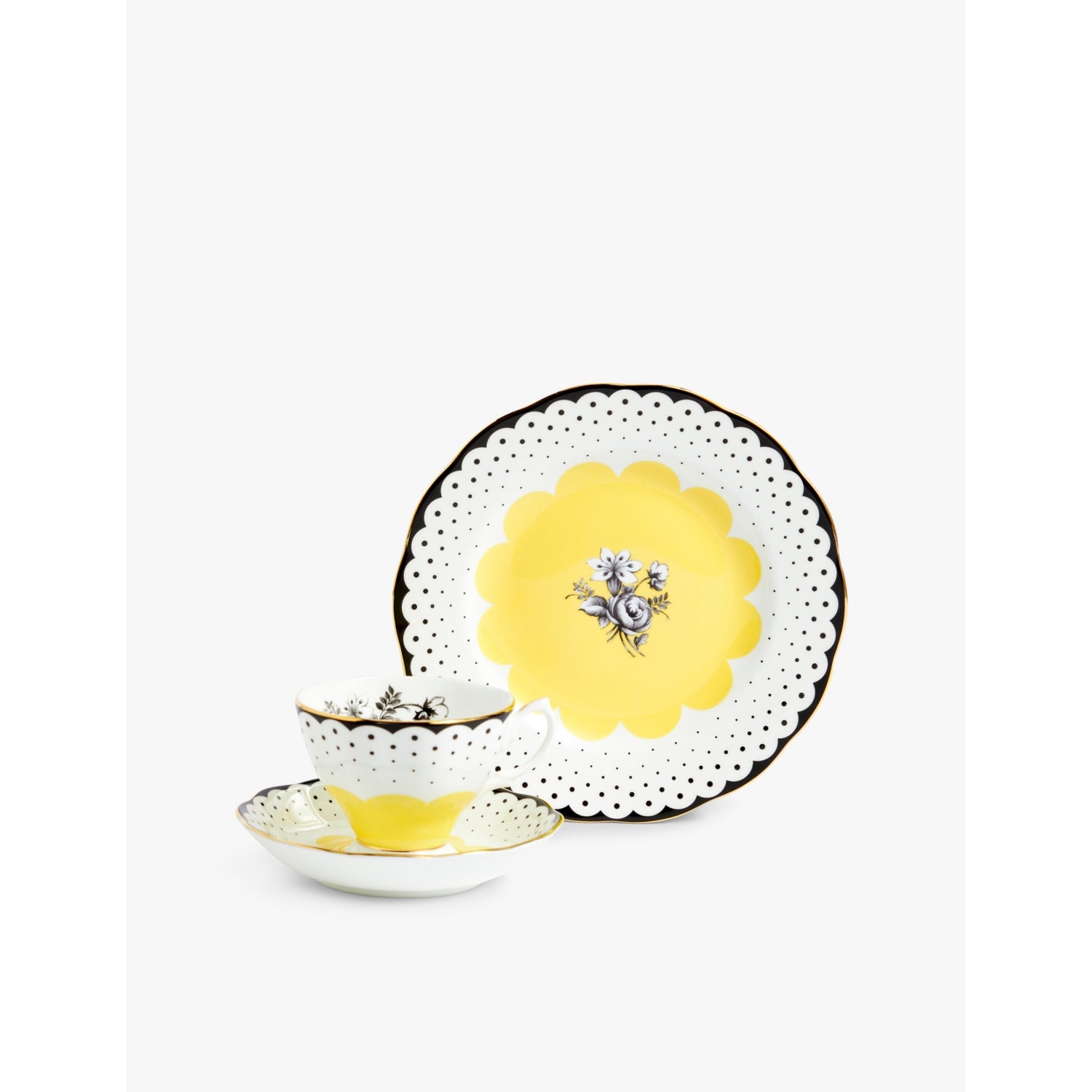 Royal Albert bone china Wanda teacup saucer plate set, UK version
