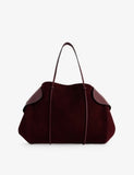 Neous suede and leather shoulder bag 30cm - British product