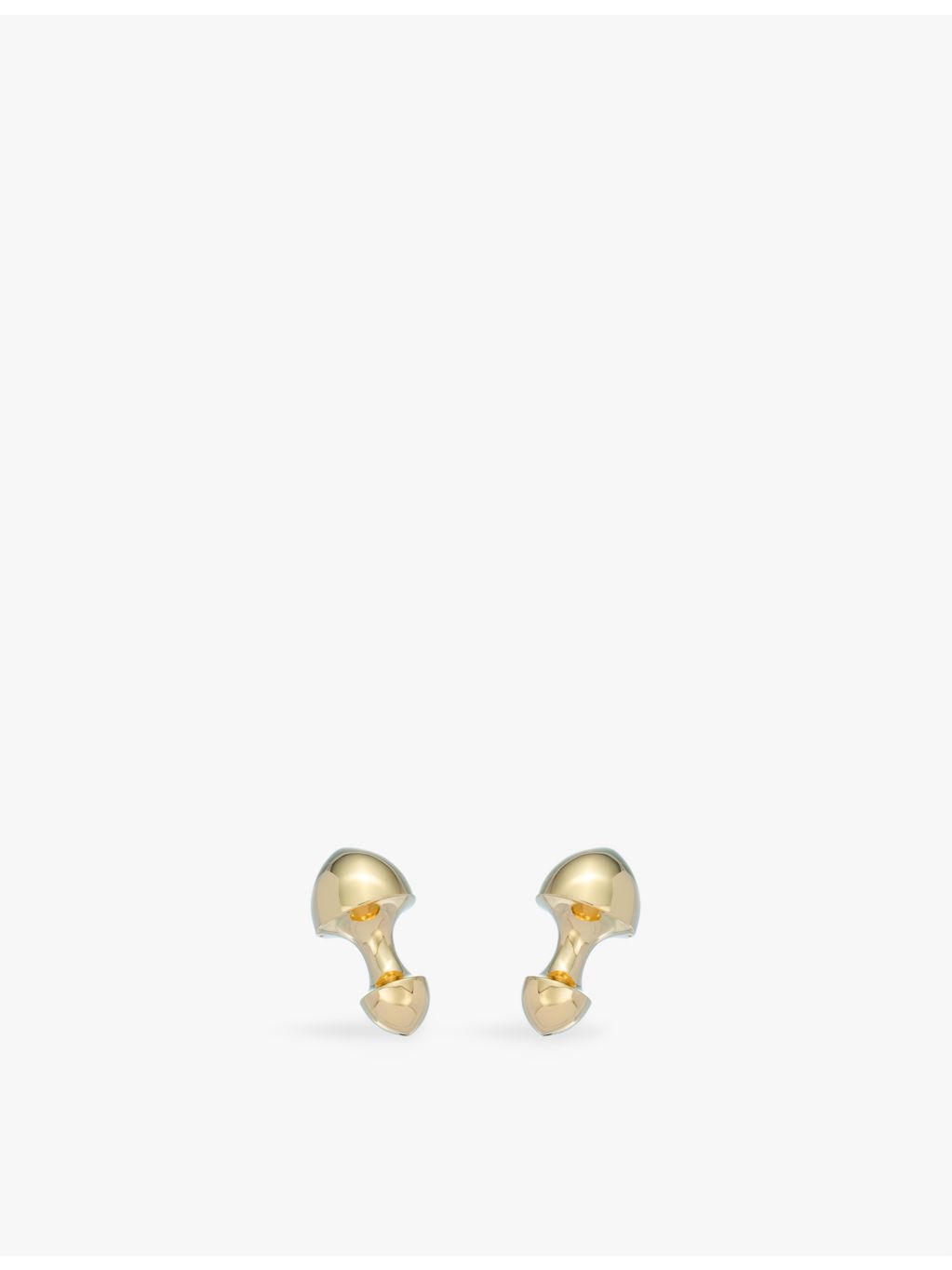 Biiju bullet cufflinks 18ct yellow gold-plated sterling silver - British product
