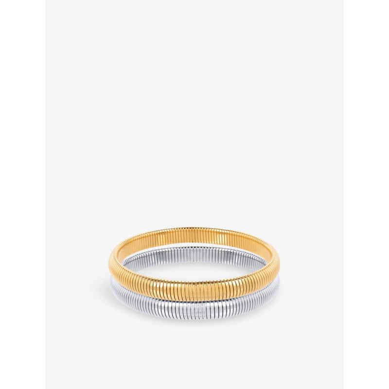 Amadeus yellow gold-plated bracelet set of two, imported from the UK