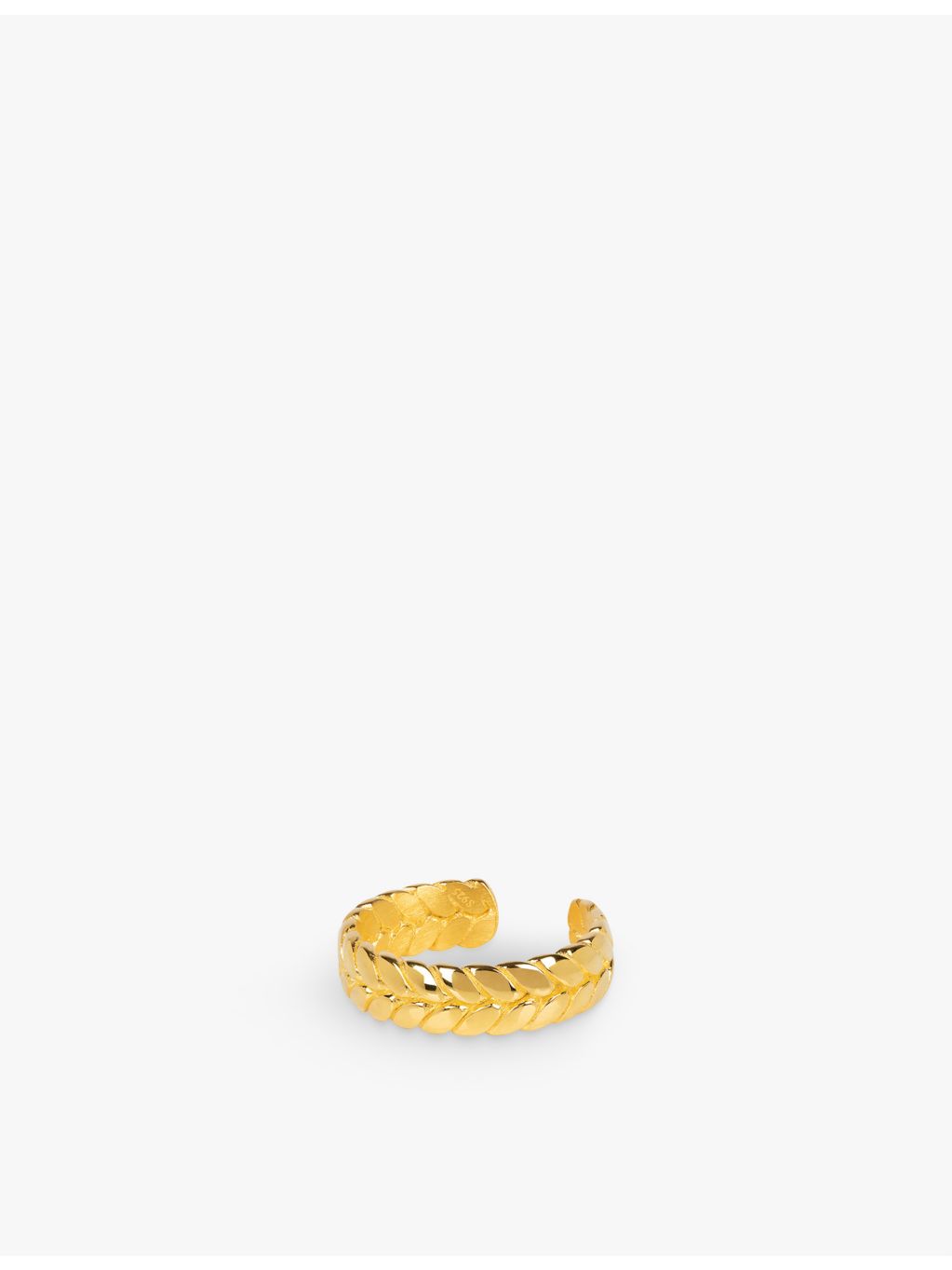 Amadeus Cesar 18ct yellow gold-plated vermeil ring, sterling silver (British brand)