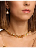 Amadeus Gia 18ct yellow gold-plated brass necklace (British brand)