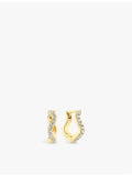 Sif Jakobs Ellera Waves hoop earrings 18ct gold-plated sterling silver - British product