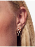 Sif Jakobs sterling-silver hoop earrings with white zirconia 2cm (British brand)