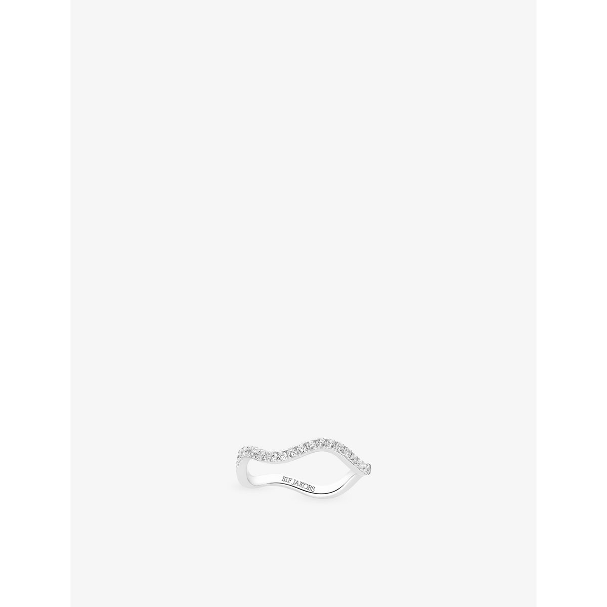 Ellera Waves sterling-silver and zirconia ring - M