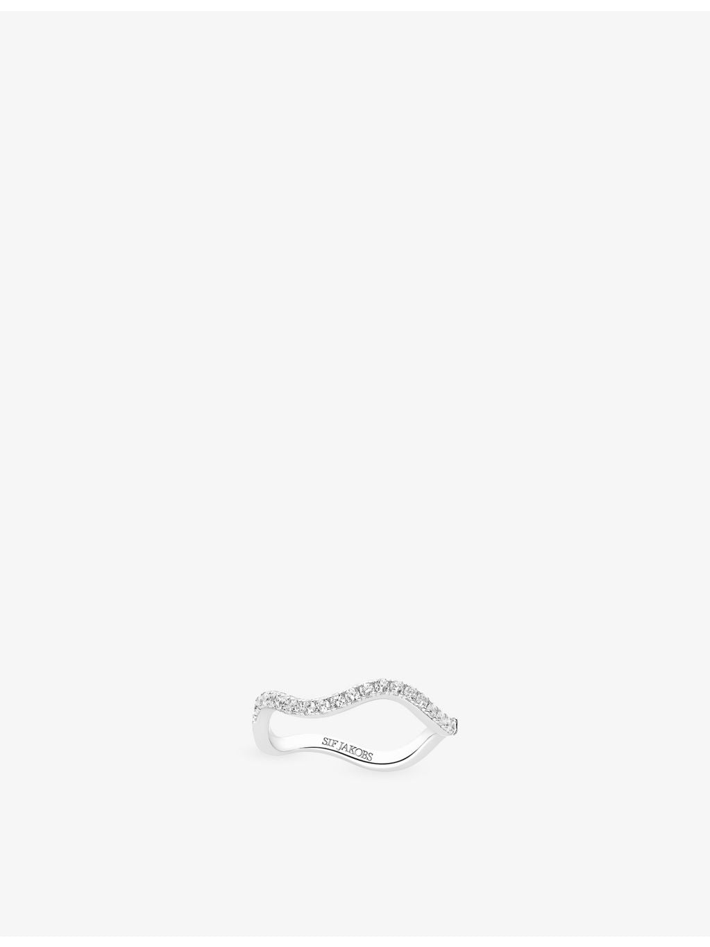 Sif Jakobs Ellera Waves sterling silver zirconia ring - British product