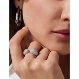 Sif Jakobs Goccia sterling silver open ring with zirconia - (British brand)