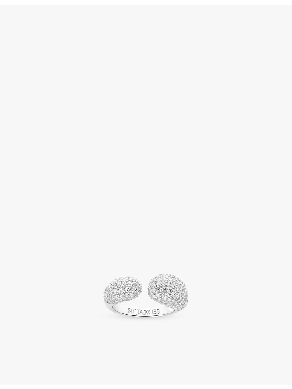 Sif Jakobs Goccia sterling silver open ring with zirconia - (British brand)