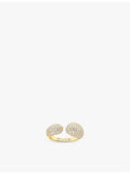 Sif Jakobs Goccia 18ct gold-plated open ring with zirconia, UK version