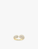 Sif Jakobs Goccia 18ct Yellow Gold-Plated Sterling Silver and Zirconia Open Ring