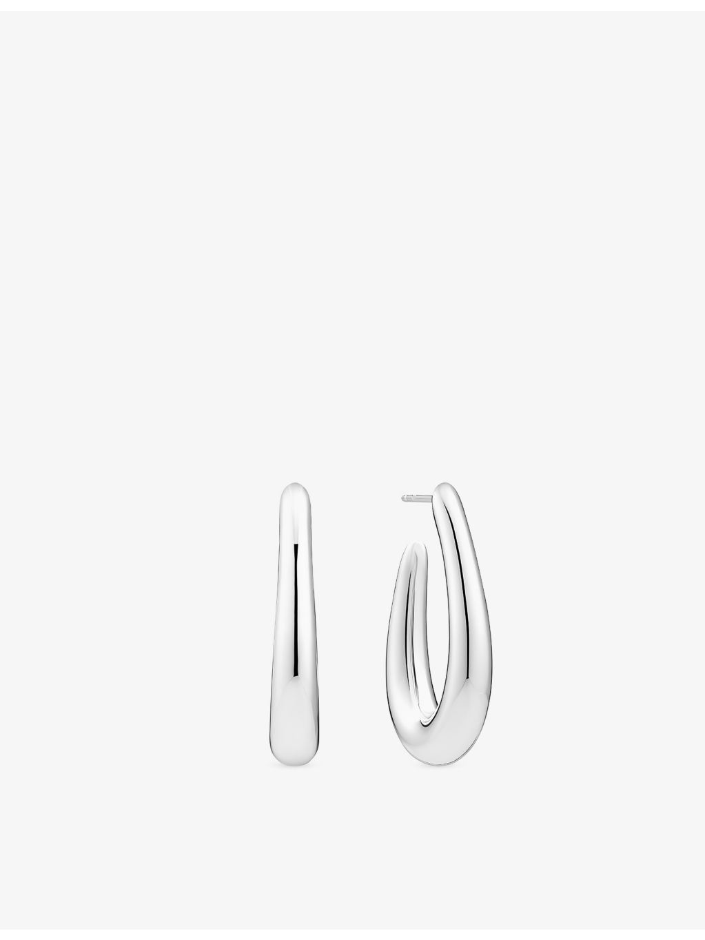 Sif Jakobs Goccia Pianura Grande sterling silver hoop earrings - British product