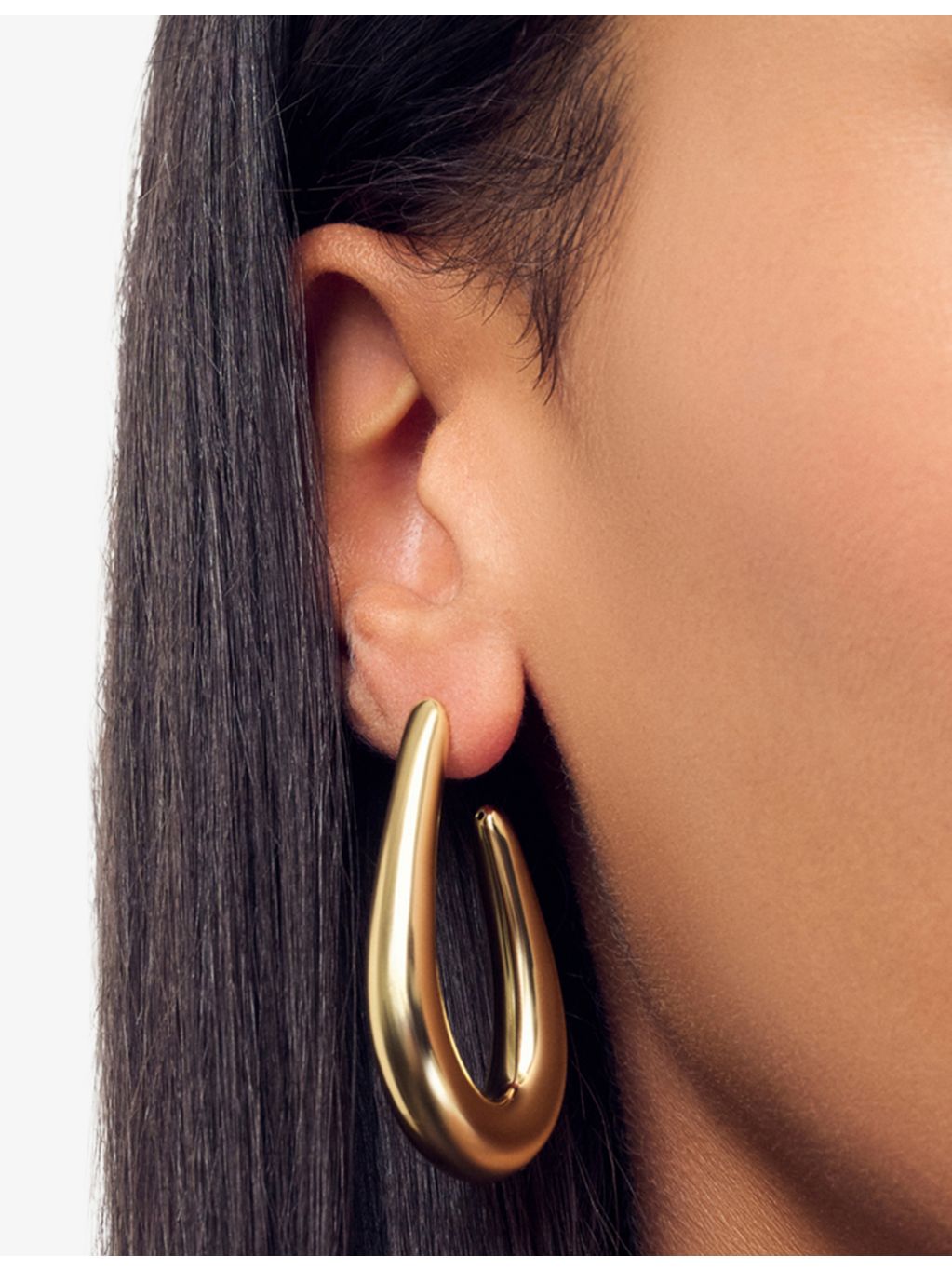 Sif Jakobs gold-plated hoop earrings 4.8cm (British brand)