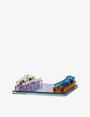 Reflections Copenhagen Triumph crystal-glass chess set 41cm - British product