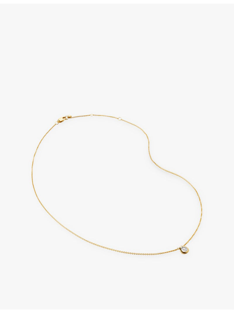 Monica Vinader solitaire diamond necklace 0.06ct, UK version